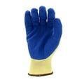 thumbnail image 4 of 12-Pack of Cordova 3894L Cor-Grip Work Gloves, 10-Gauge, Yellow Poly/Cotton Shell, Blue Latex Palm Coating, Large, 4 of 5