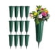 thumbnail image 2 of 12 Pcs Cemetery Vases with Spikes Memorial Floral Vases Grave Flower Holder Cone in Ground Vases with Stakes Green, 2 of 5