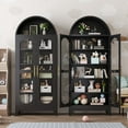 thumbnail image 4 of Erosoei 73" Metal Arched Display Cabinet with Glass Doors and Adjustable Shelves for Collectibles, 4 of 6