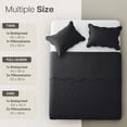 thumbnail image 6 of IR Imperial Rooms 3Pc-Embossed Luxury Bedspread 80GSM Microfiber Floral Vintage Quilt Set Lightweight King Black, 6 of 12