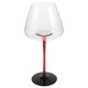 thumbnail image 1 of Copas de vino color burdeos con tallo rojo, 710 ml, copas de cristal de tallo alto para cata de vinos, agarre cómodo para fiestas y celebraciones, 1 of 7