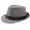 dark gray, variant on Fewfanhot Classic Jazz Hat Straw Hat for Mens and Women Sun Beach Derby Panama Summer Hats w Brim Black to White