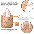 thumbnail image 4 of 5 Pack Foldable Shopping Bag,Orange Christmas Gingerbread Man Pattern Reusable Grocery Bags with Pockets,Large Reusable Tote Bags with Handles Waterproof & Lightweight, 4 of 6