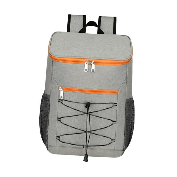 Mochila térmica para almuerzo, mochila térmica, bolsa térmica portátil para cerveza naranja gris