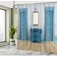 thumbnail image 5 of Ambesonne Antique Shower Curtain, Empty Old Living Room, 69"Wx75"L, Blue Sand Brown, 5 of 5