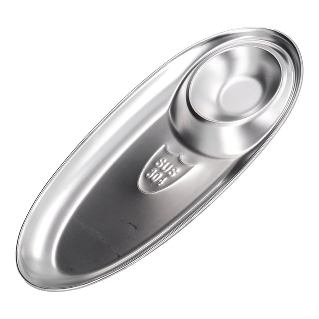 Plat à Épices, Assiette à Collation Divisée en Acier Inoxydable 304 pour Extérieur pour Camping L