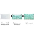 thumbnail image 2 of Home Soft Things 2 Piece Printed Microfiber Throw Pillow Cover Set - Birdsong Teal - 14" x 26", 2 of 5