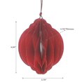 thumbnail image 2 of Folding Paper Ball Ornament Red - Set of 12, 2 of 3