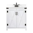 thumbnail image 3 of 30 inch single bathroom vanity in white with backsplash, 3 of 8