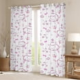 thumbnail image 2 of Feelyou Child Kawaii Bear Curtains Pack of 2 (42x84 Each), Flower Floral Plant Curtains Blackout, Cute Cartoon Animal Theme Bedroom Curtains, Black Out Curtains Decor, 2 of 6