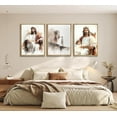 thumbnail image 3 of Jesus Wall Art Christian Posters Jesus Walking on Water Pictures Wall Decor Jesus and Lamb Dove Canvas Prints Decorative Paintings for Living Room Bedroom（Only canvas）, 3 of 6