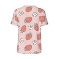 thumbnail image 3 of Rocae Strawberry And Flowers for Breathable Men's Baseball T-Shirt Fashionable Casual Baseball Jersey, Moisture-wicking Sportswear X-Large, 3 of 9