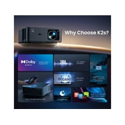 Yaber K2S Premier Home Theater Projector with Built-in TV Dongle and Dolby Audio & JBL Stereo Speakers