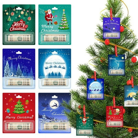 12 PCS Christmas Money Holders for Cash-As Shown