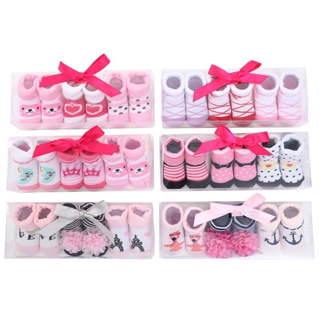 3Pairs/lot Infant Baby Socks Autumn Cotton Baby Socks for Girls Newborn Boy Toddler Fashion Socks Baby Clothes Accessories 0-12without box80 to 12M He Qiyong unisex