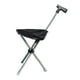 thumbnail image 5 of Bastón de trekking con asiento,Bastón de trekking antideslizante con asiento de bastón,Silla de caña plegable con asiento de caña plegable antideslizante,Bastones de trekking Negro, 5 of 8