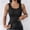 Black, variant on Women's Scalloped Lace Trim U-Neck Ribbed Tank Top, High Stretch Slim Fit Solid Sleeveless Layering Vest for All-Season Daily Wear (Gray,M)