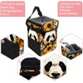 thumbnail image 2 of Panda Sunflower Foldable Car Trash Bin with Lid, Leak-Proof, Hanging Storage Bag - Trash Can for Car, Car Garbage Can, 2 of 6