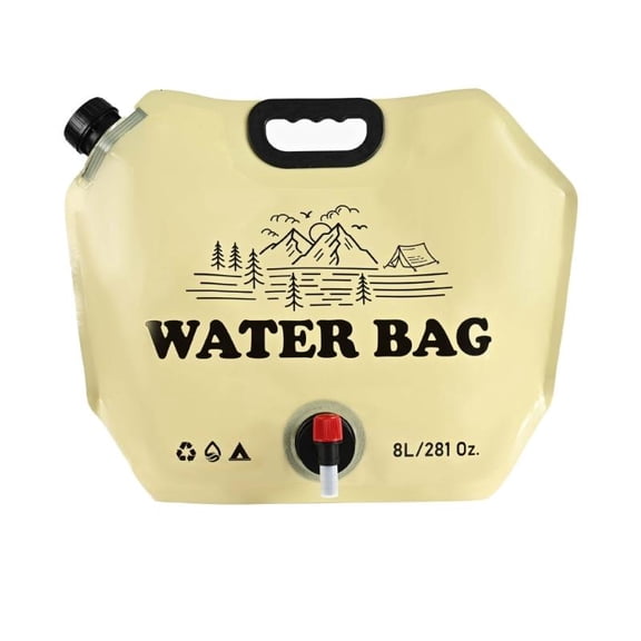 CEORPER 8L Camping Water Storage Bag with Faucet Drinking Water Container Bag