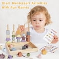 thumbnail image 2 of Perlas de madera para atar y apilar Montessori Toys Vanplay, 2 of 7