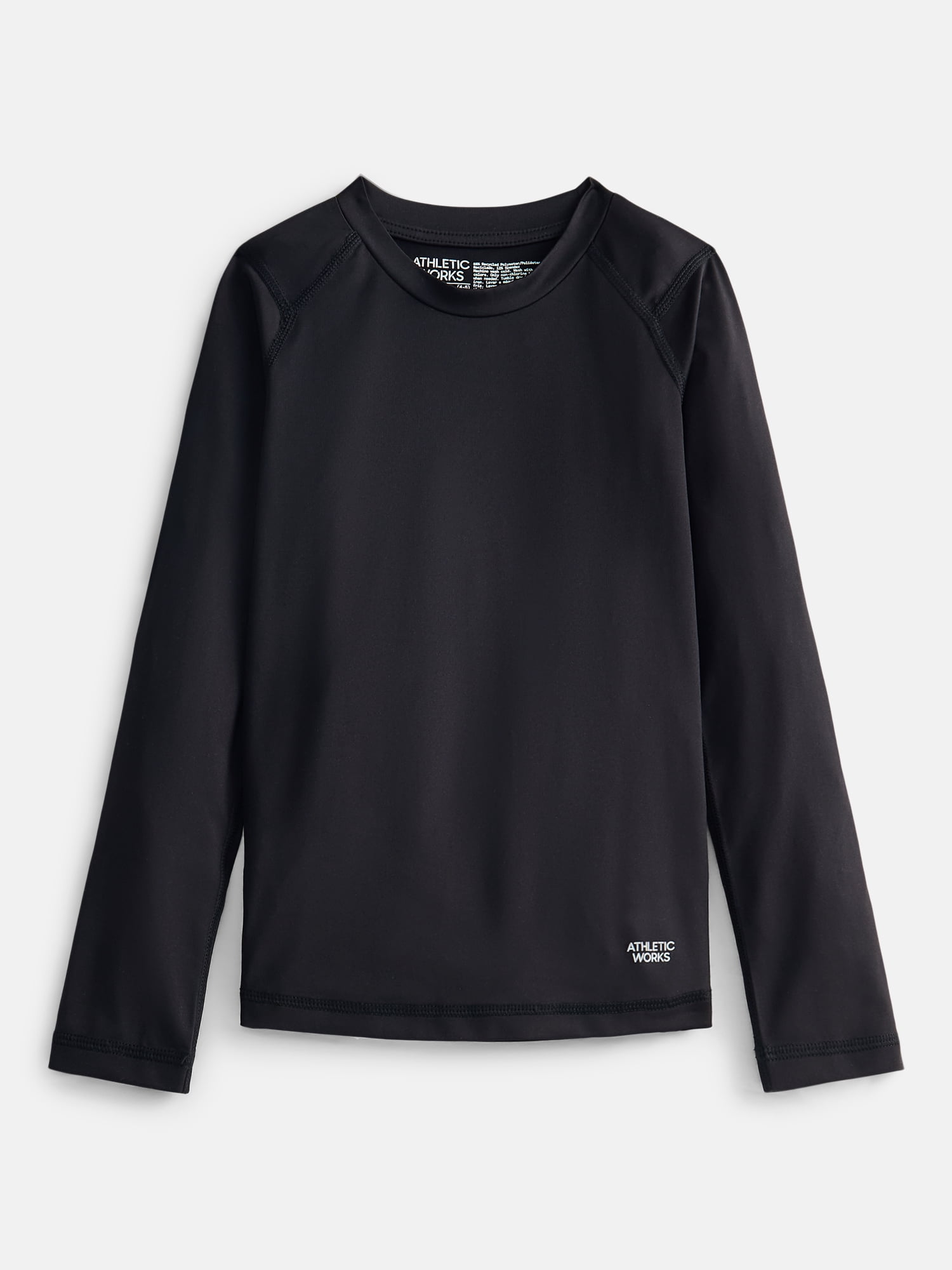 Athletic Works Boys' Active Compression Top with Long Sleeves, 2-Pack, Sizes 4-18