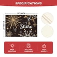 thumbnail image 5 of Smile Black Snowflake Let It Snow Winter Placemats Set of 4, 12x18 Inch Seasonal Christmas Table Mats, 5 of 6