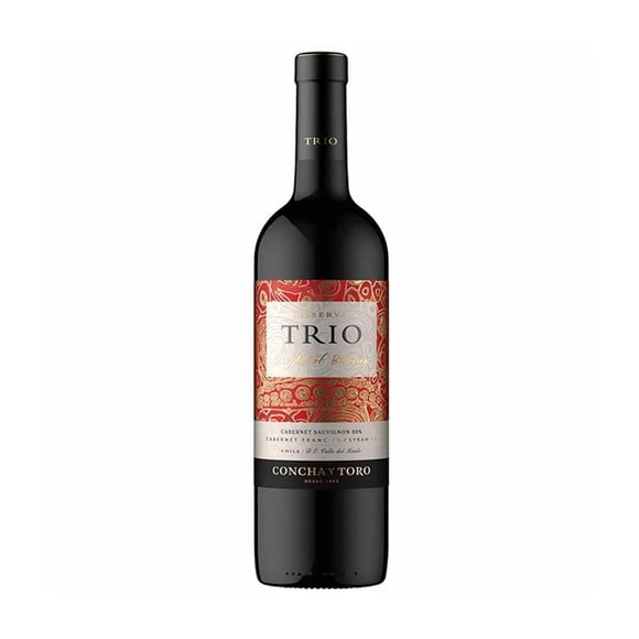 Vino Tinto Concha y Toro trio cabernet sauvignon 750 ml