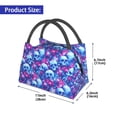 thumbnail image 2 of Honeii blue Skull purple flower Print Cooler Bag Insulated, Large Leakproof Soft Sided Portable Cooler Bag,Lunch Box Lunch Bag, 2 of 6