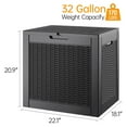 thumbnail image 5 of LHBcraft 32 Gallon Deck Box, Lockable Resin Outdoor Storage Box, Waterproof and UV Resistant Lightweight Storage Deck Box for Patio Cushions & Accessories,Black, 5 of 10