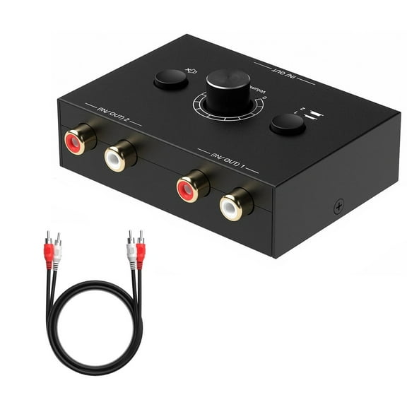 L/R Stereo Audio Bi-Directional Switcher Audio Signal Switcher for Music Movie Conference Room