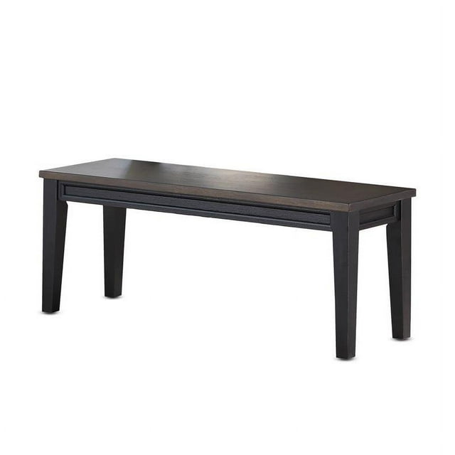 Raven Noir Two-Tone Ebony Back and Driftwood Dining Bench Solid wood