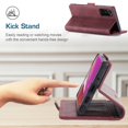 thumbnail image 4 of Dteck Wallet Case For Samsung Galaxy Note20 Ultra (6.9 inches),Magnetic Leather Luxury Card Holder Pocket Case Shockproof Full Protective Kickstand Retro Cover,Winered, 4 of 6