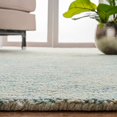 thumbnail image 4 of Safavieh Ikat Collection IKT635A Handmade Ivory and Blue Premium Wool Square Area Rug (8' Square), 4 of 5