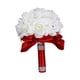 thumbnail image 3 of Novia sosteniendo ramo, de boda, decoración romántica y elegante, ramo de flores artificiales de para aniversario y compromiso. Rojo, 3 of 8