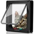 thumbnail image 1 of Cat Flap Dog Flap 4 Way Magnetic Closure For Cats, Large Dogs Dog Door Cat Door Pet Flap, Install Easily With Telescopic Frame (Size: M 19 * 20 * 5.5cm), 1 of 7