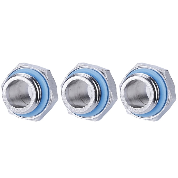 Accesorio de tubo, 3 piezas Conector de tubo de montaje de refrigeración por agua hexagonal externo G1/4 Aspecto llamativo