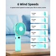 thumbnail image 2 of Ventilador de mano TUNISE, portátil, recargable, 4000 mAh, 6 velocidades, 2 of 6