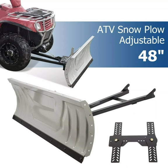 Snow Plow Blade Universal Kit Adjustable 48" For Honda Kawasaki Polaris ATV