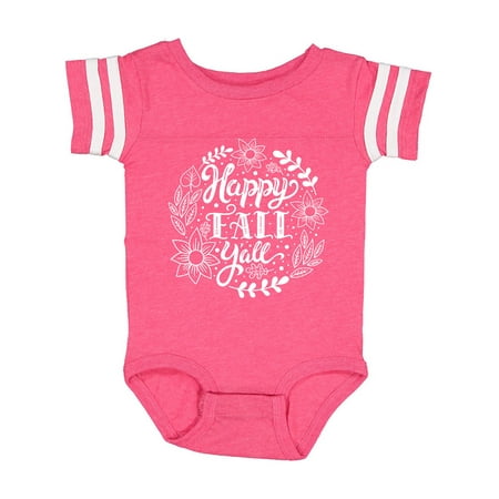 

Inktastic Happy Fall Y all with Wreath Leaves and Laurels Gift Baby Boy or Baby Girl Bodysuit