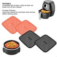 thumbnail image 3 of 4 Pcs Doublures en Silicone pour Friteuse à Air Chaud, Tapis en Silicone Réutilisables Antiadhésifs Tapis Perforés pour Friteuse à Air Cuisson Cuisson à la Vapeur Cuisson, 3 of 8