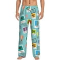 thumbnail image 2 of Picia World Travel1 Mens Soft Woven Cotton Elastic Waistband Sleep Pajama Pant Lounge Sleep Pant With Pockets And Drawstring-Small, 2 of 9