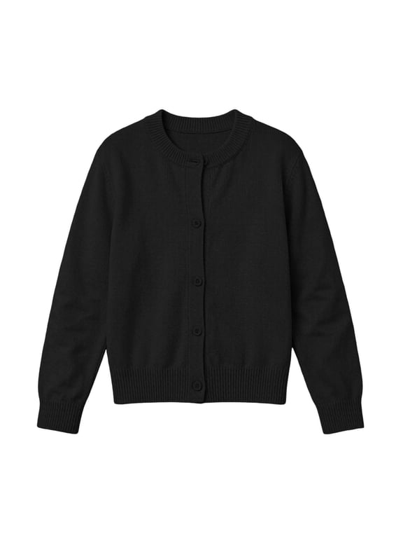 Button down Cardigan for Boys Girls Solid Color Long Sleeve School Uniform Sweater Lightweight Soft Comfy Sweaters Tops