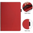 thumbnail image 4 of Galaxy Tab S6 Lite 10.4" Case (Molde SM-P610 or SM-P615) -  TECH CIRCLE [Synthetic Leather/Silicone] Composite Flip Case Protective Stand Classic Cover for Women Men with Card Holder (Red), 4 of 7