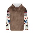 thumbnail image 3 of Sudadera con capucha para hombre, informal, con cordón, estampado navideño, deportiva, blusa de poliéster, 3 of 4