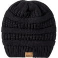 thumbnail image 2 of REDESS 2Pcs Slouchy Black and Grey Beanie Hat for Women Winter Warm Knit Cap, 2 of 6