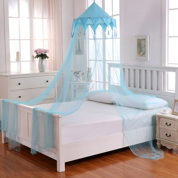 Kids Harlequin Collapsible Hoop Sheer Mosquito Net Bed Canopy