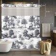 thumbnail image 5 of No Hook Tiger Leopard Shower Curtain with Snap in Liner Set, Farmhouse Retro Nature Forest Trees Animals Waterproof Bathroom Curtains with See Through Top Window, Hotel Style Standard 72 x 72 Inch, 5 of 9