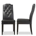 thumbnail image 3 of Baxton Studio Dylin Faux Leather Tufted Dining Side Chair (Set of 2), 3 of 3