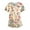 Beige, variant on QWERTYU Womens Scrub Tops Short Sleeve Animal Print V Neck Workwear Uniform Pockets Scrubs Top Beige L