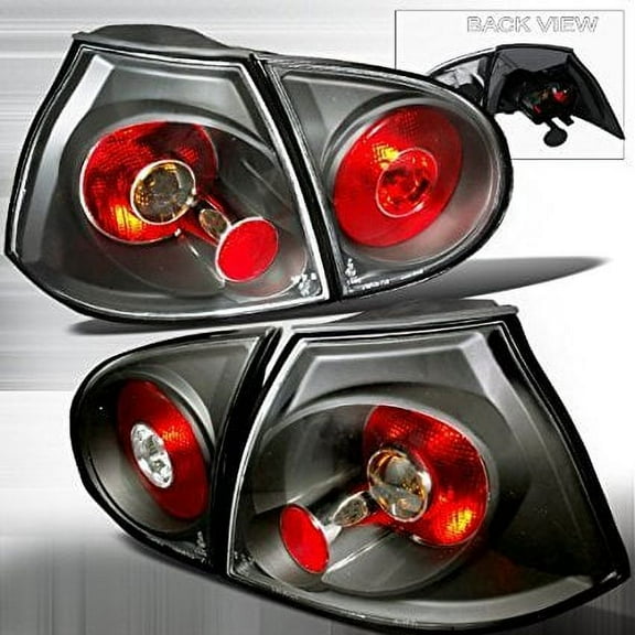Spec-D Tuning LT-GLF05JM-TM Volkswagon Golf Gl Gls Gti Hatchback Black Tail Lights